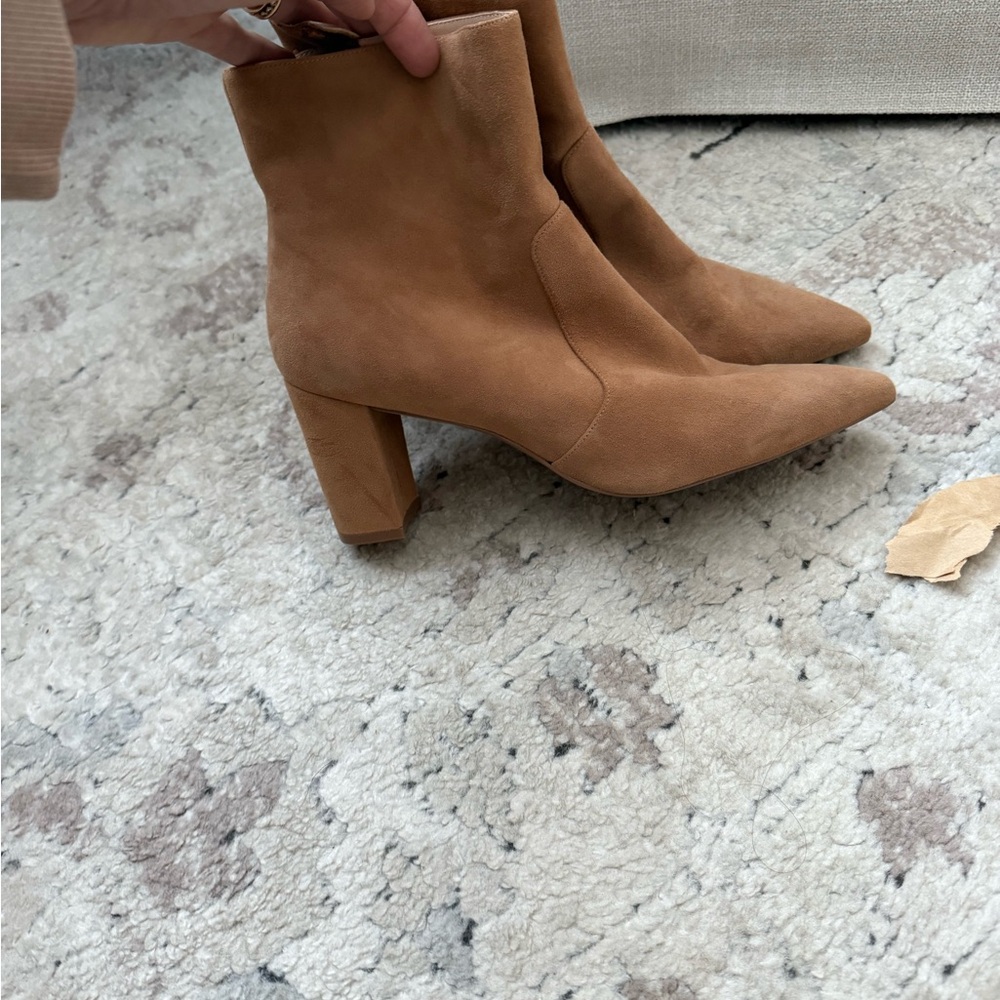 Stuart weitzman tan Suede Ankle Boots